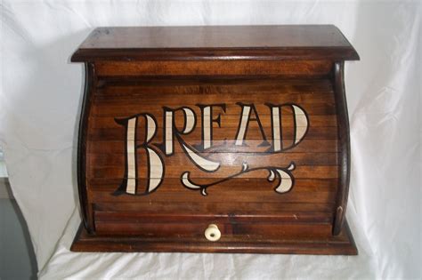 vintage wooden bread boxes